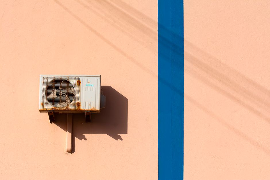 Modern air conditioning unit installation